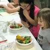 Students learned about the rainbow colors in the vegetables they eat.