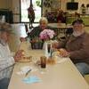 Lamar Democrat/Willis Strong
The Barton County Senior Center in Lamar served its first meal in over a year on Tuesday, May 4. The center has been closed due to COVID-19. Shown at the table is Glen and Connie Stump and Joe Stump.