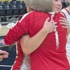 Lamar Democrat/Chris Morrow
Liberal coach BJ Goodell hugs her daughter Jordan after putting the fourth place medal around her neck. The Lady Bulldogs put together an historic 25-7 season.