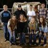 FFA barn warming royalty candidates were, back row, left to right, Mason Brown, Rourke Dillon, Romain Capern and Carsen Matney; front row, left to right, Breanna Wass, Addison Berryhill, Crystal Kahl (filling in for Ashlynn Morrison) and Presli King. King and Matney were crowned barn warming royalty.