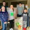 City Clover 4-H members delivered 100 pounds of breakfast food items to the local Good Samaritan Shop in Lamar, donated as part of their 4-H Feeding Missouri food drive. Back row left to right are 4-H members Blaine Shaw, Trey Shaw and Andrew Shelton. Front row left to right are 4-H members Sadie Bull, Brenna Morey and Vance Bull.