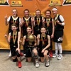 The SW Select basketball team ended their season by winning the Kansas State Championship with a record of 21-1 in three tournaments, plus Kansas State. Pictured back row, left to right, are Rolli Wolf, Liberal and Haydn Steinkamp, Taylor Caruthers, Harpor Steinkamp and Zoey Timmons, all of Lamar; front row, left to right, Mya Castle, Lamar and Malin Frickenschmidt and Tatum Abbiatti, both of Lockwood.