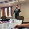 Jerod Morey, director of Lamar’s AOK and Nathan’s Place, presented a program on the group’s activities with Liberal, Golden City and Lamar youth to the Barton County Retired Educators group on Tuesday May 7, at the Lamar Christian Church.