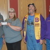 Lamar Democrat/Melody Metzger
The Lamar Lions Club members were kept busy on Saturday, Feb. 10, as they held one of their extremely popular Good Ole’ Fair Breakfasts, with proceeds from the day going to the Barton County Memorial Park’s Famous Missourian project. Lions members, left to right, Darlene Lehman, treasurer; Craig Lehman, past district governor and Dean Westbay, secretary and past district governor, presented a check for $900 to Gordie Godfrey, far left, representing the Barton County Memorial Park. Darlene commented, “Lamar has always come through with support for us (the Lions Club), so we thought we’d help support others”. Be sure to come early for the next breakfast that is scheduled on Saturday, April 27, which is also the weekend for the citywide garage sales. The breakfast will be served from 7 a.m. to 12 noon, at Memorial Hall in Lamar. Come early and get fueled up.